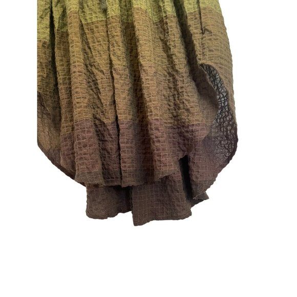 Free People Green Multi Colored Striped Pockets Drawstring Hi Lo Tunic Dress - M - Picture 6 of 6